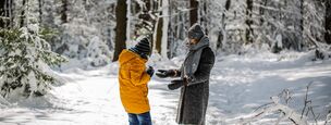 Schneewanderung Nordhelle Familie